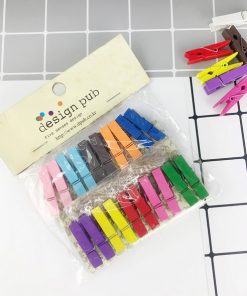 Bộ 20 kẹp gỗ trơn đơn giản